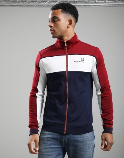 Sergio Tacchini Spiga Track Top Merlot/Gardenia/Maritime Blue