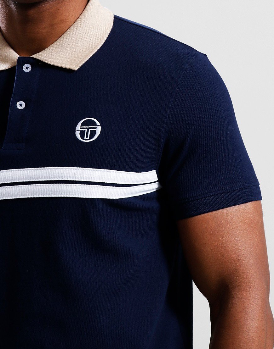 Sergio Tacchini Supermac Polo Shirt Maritime Blue/Hummus