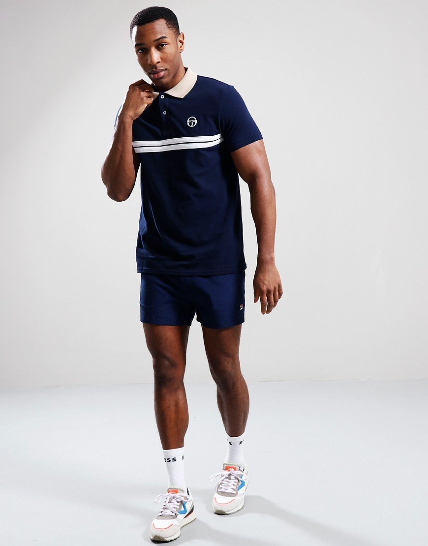 Sergio Tacchini Supermac Polo Shirt Maritime Blue/Hummus