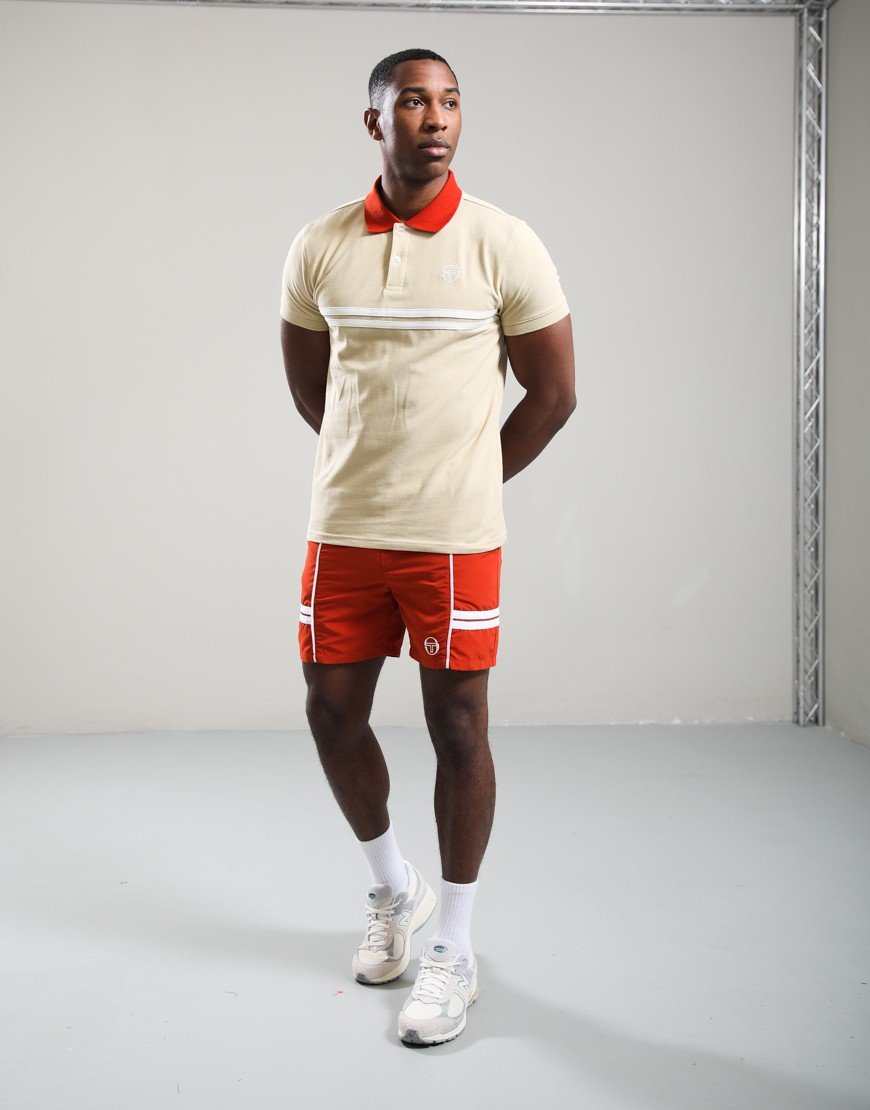 Sergio Tacchini Supermac Polo Shirt Mojave Desert/Rooibos Tea/Gardenia