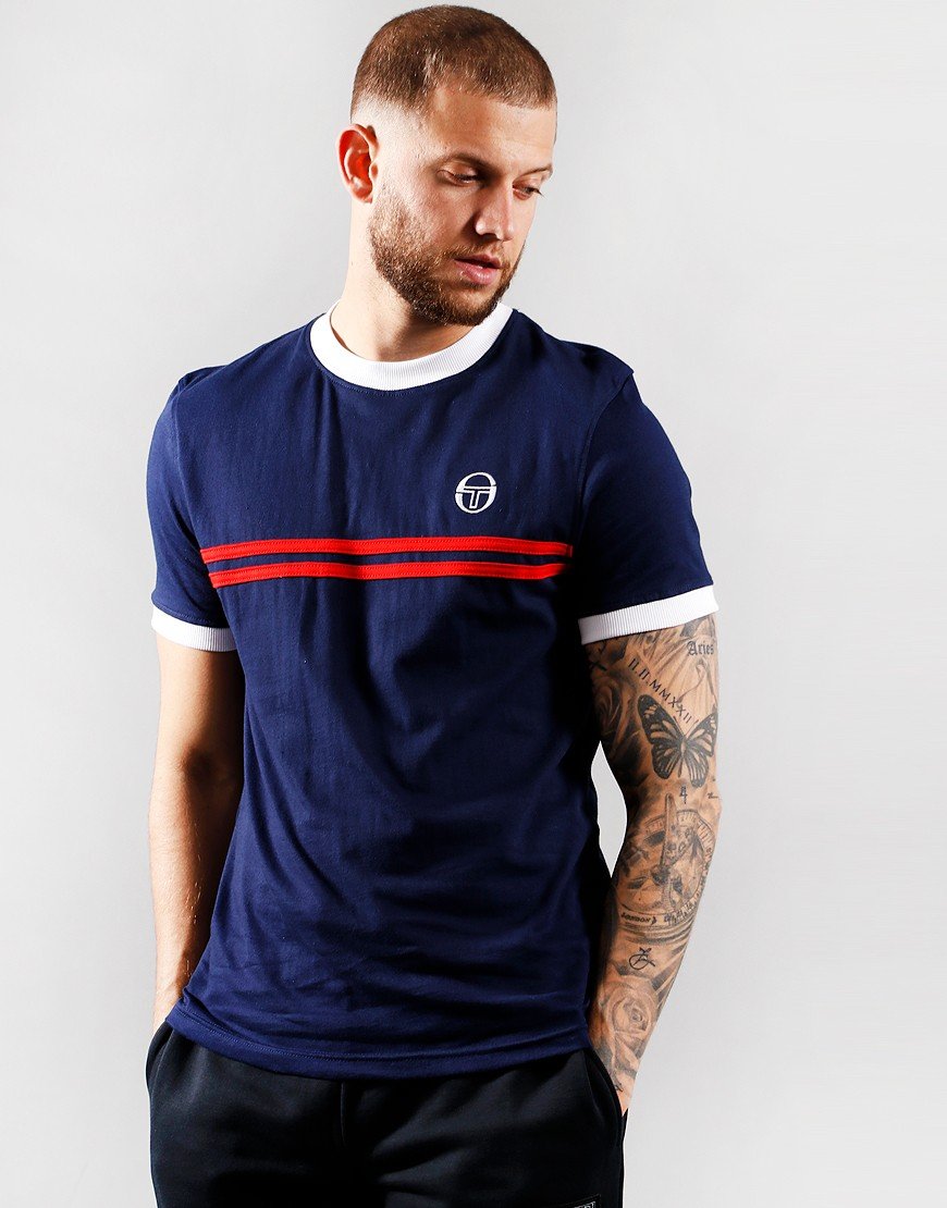 Produktbild von Sergio Tacchini Herren Master T-Shirt, Gardenia/Maritime