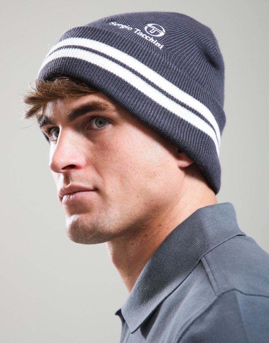 Sergio Tacchini Surgis Beanie Turbulence/White/Black
