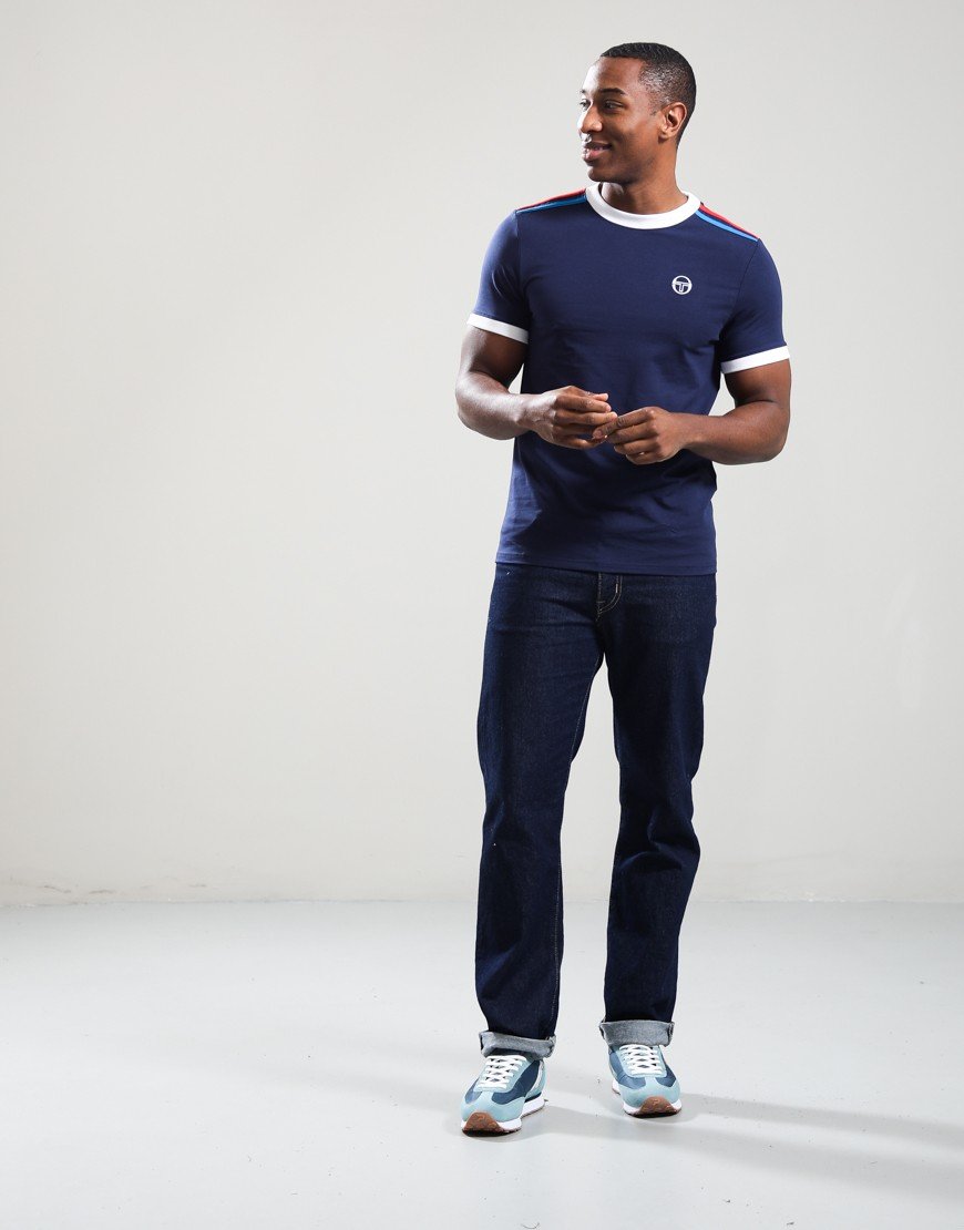 Sergio Tacchini Triste T-Shirt Maritime Blue/White