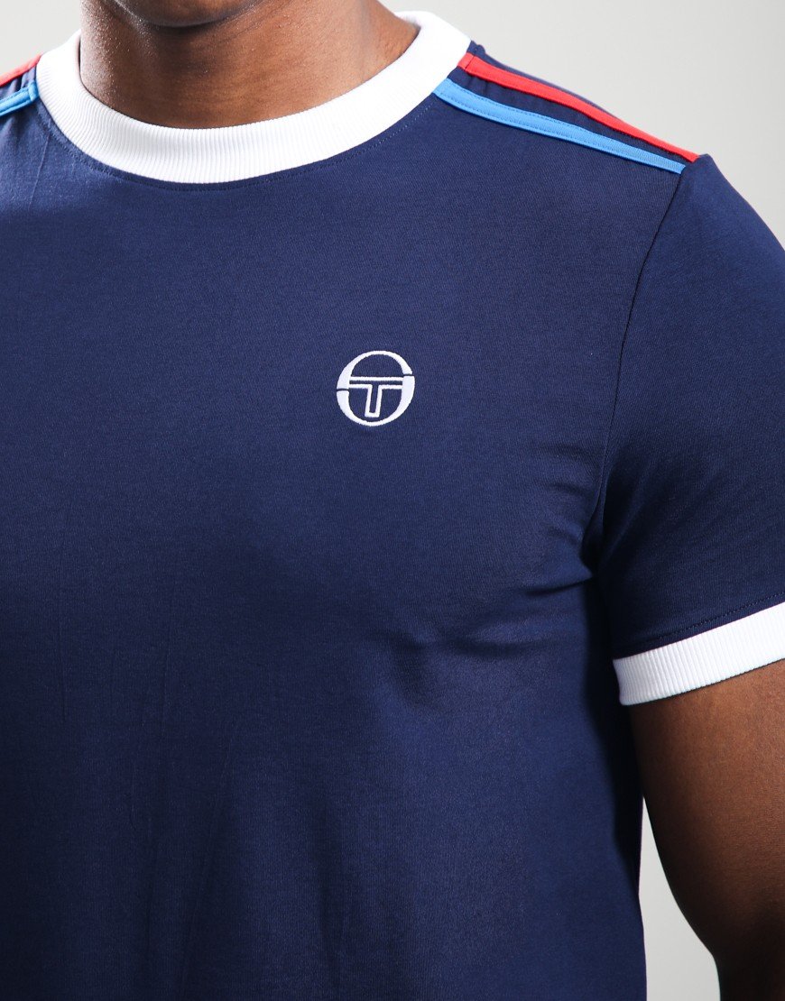 Sergio Tacchini Triste T-Shirt Maritime Blue/White