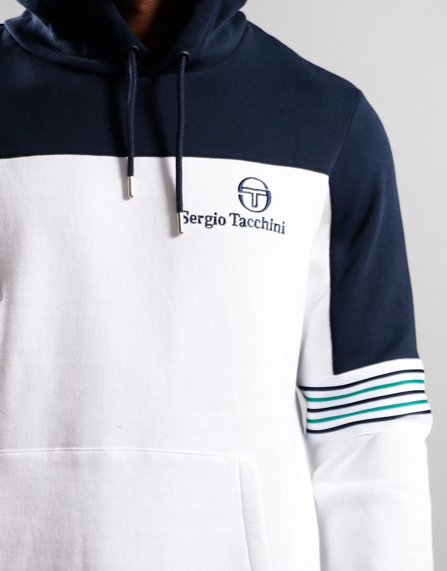Sergio Tacchini Wachen Hoodie White/Navy/Green