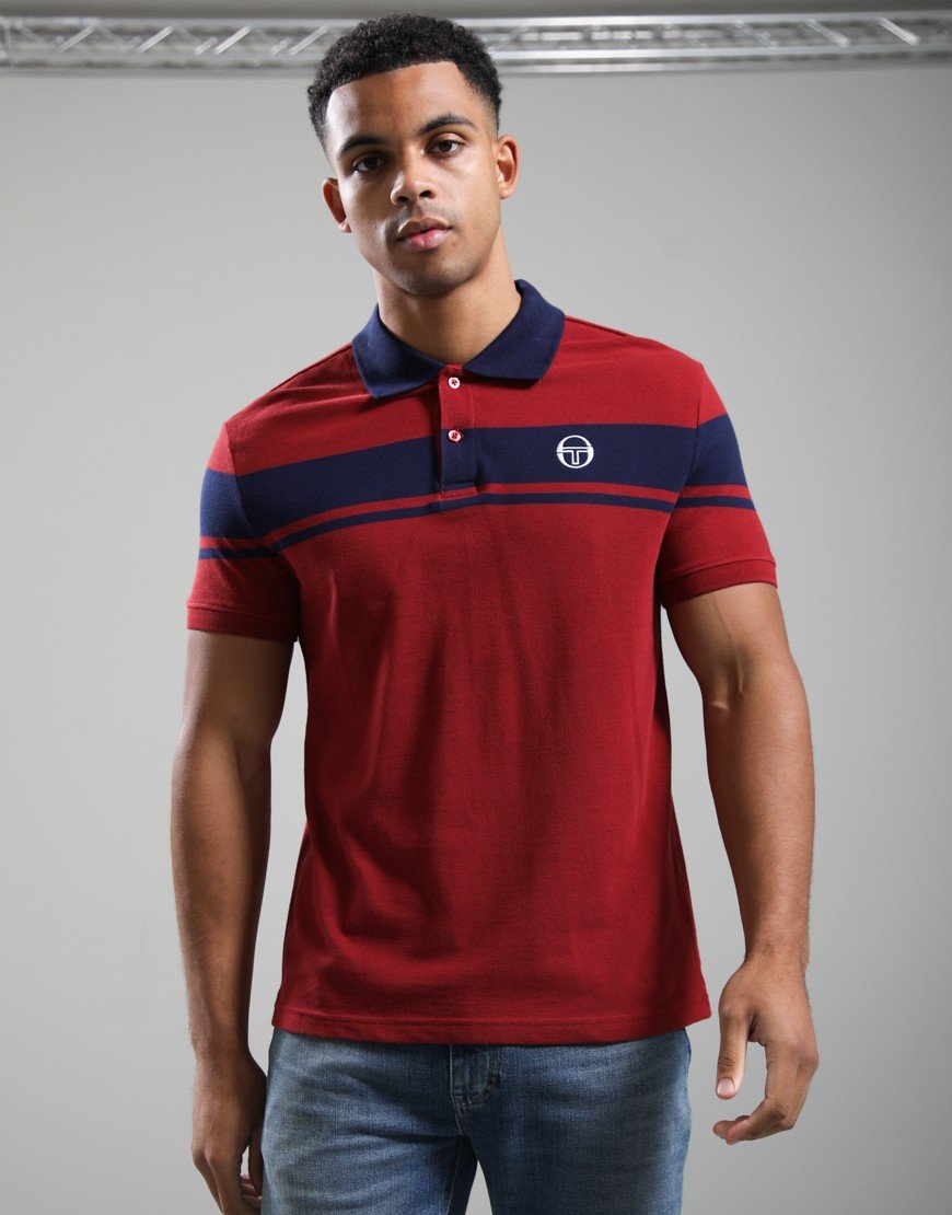 Sergio Tacchini Young Line Polo Shirt Merlot/Maritime Blue