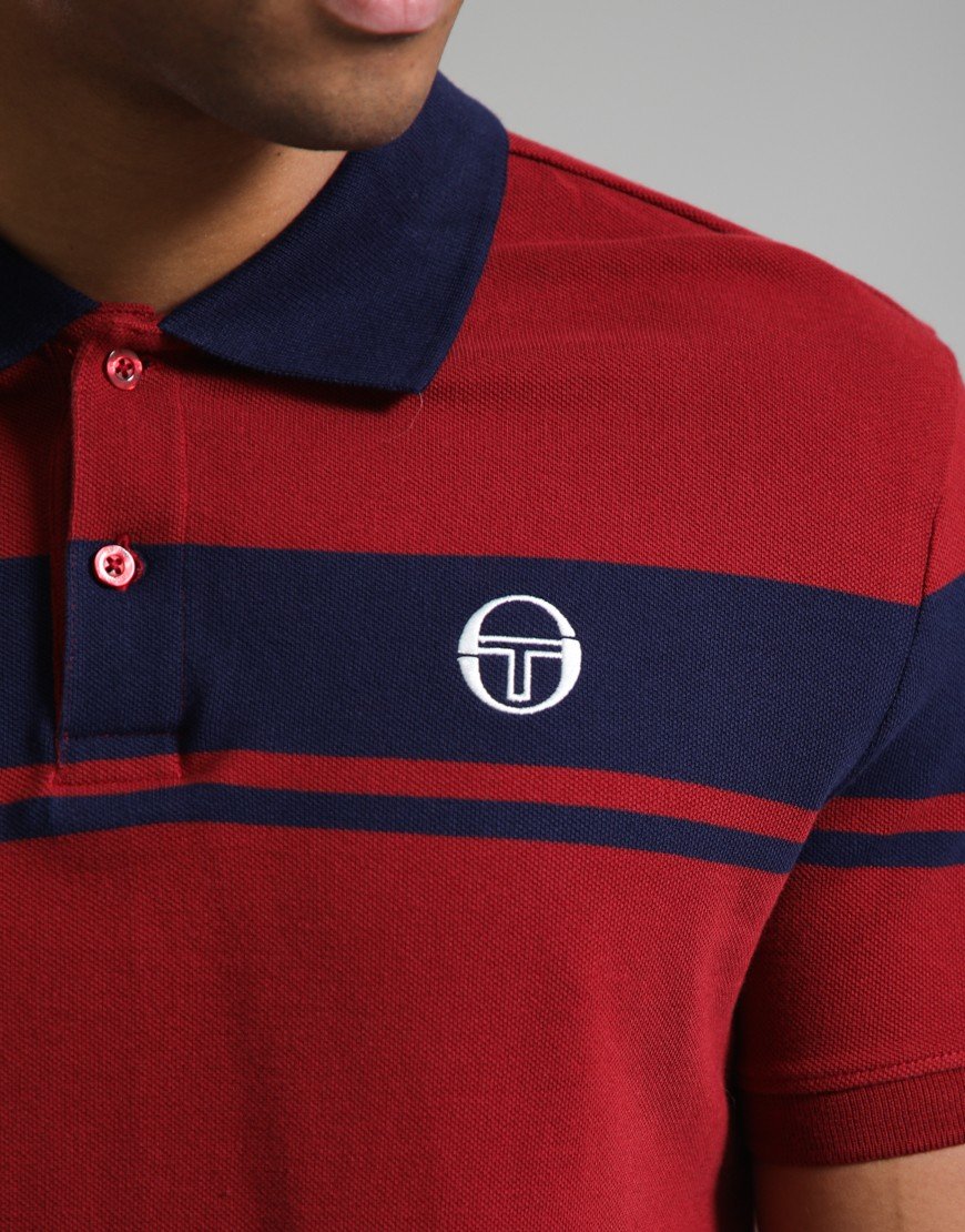 Sergio Tacchini Young Line Polo Shirt Merlot/Maritime Blue
