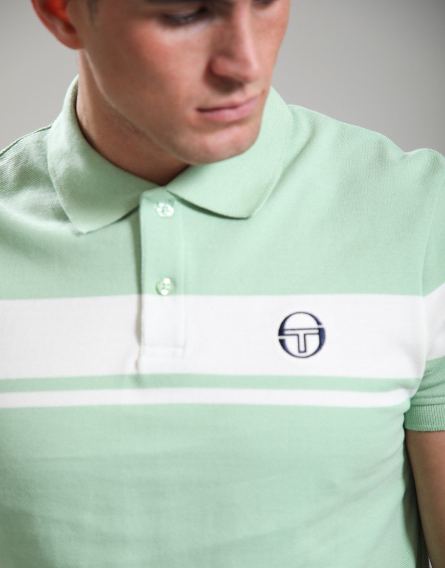 Sergio Tacchini Young Line Polo Shirt Quiet Green/Gardenia