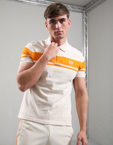Sergio Tacchini Young Line Polo Shirt Sandshell/Orange Pepper