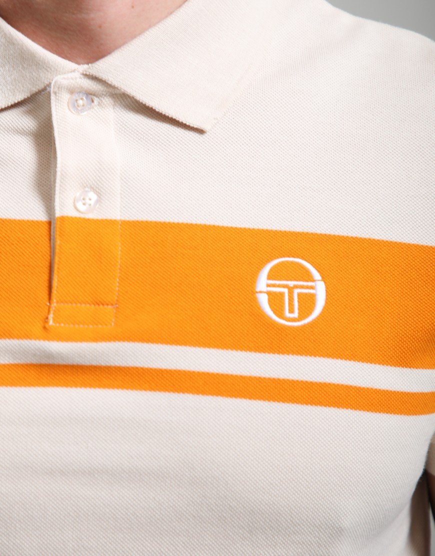Sergio Tacchini Young Line Polo Shirt Sandshell/Orange Pepper