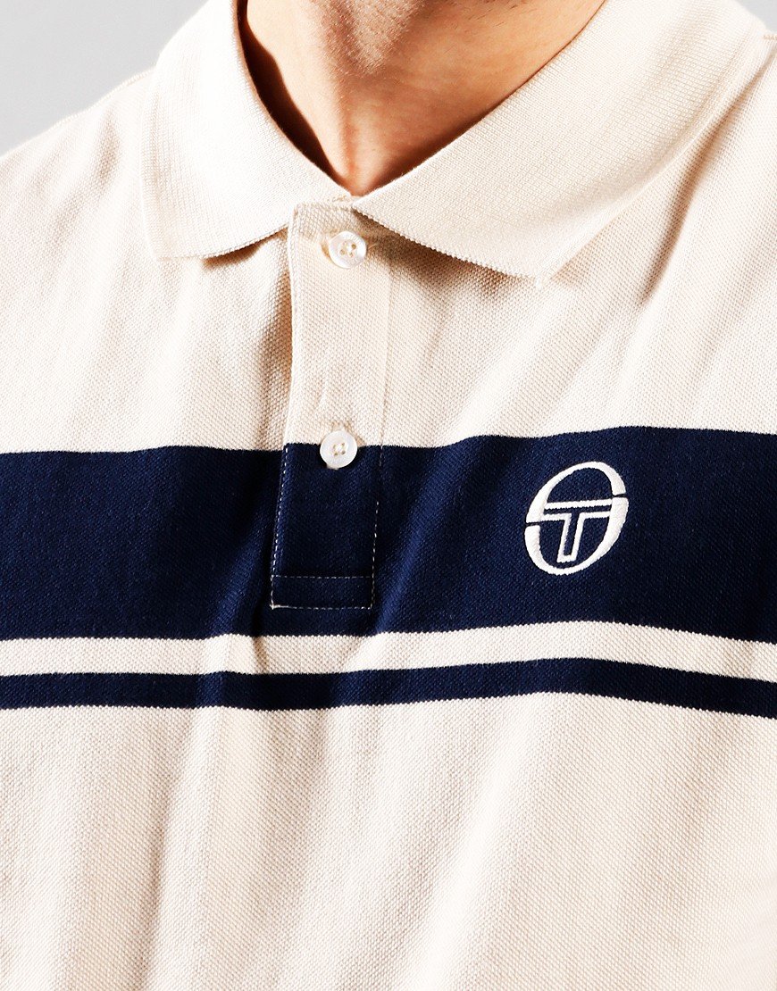 Sergio Tacchini Young Line Polo Shirt Buttercream/Maritime