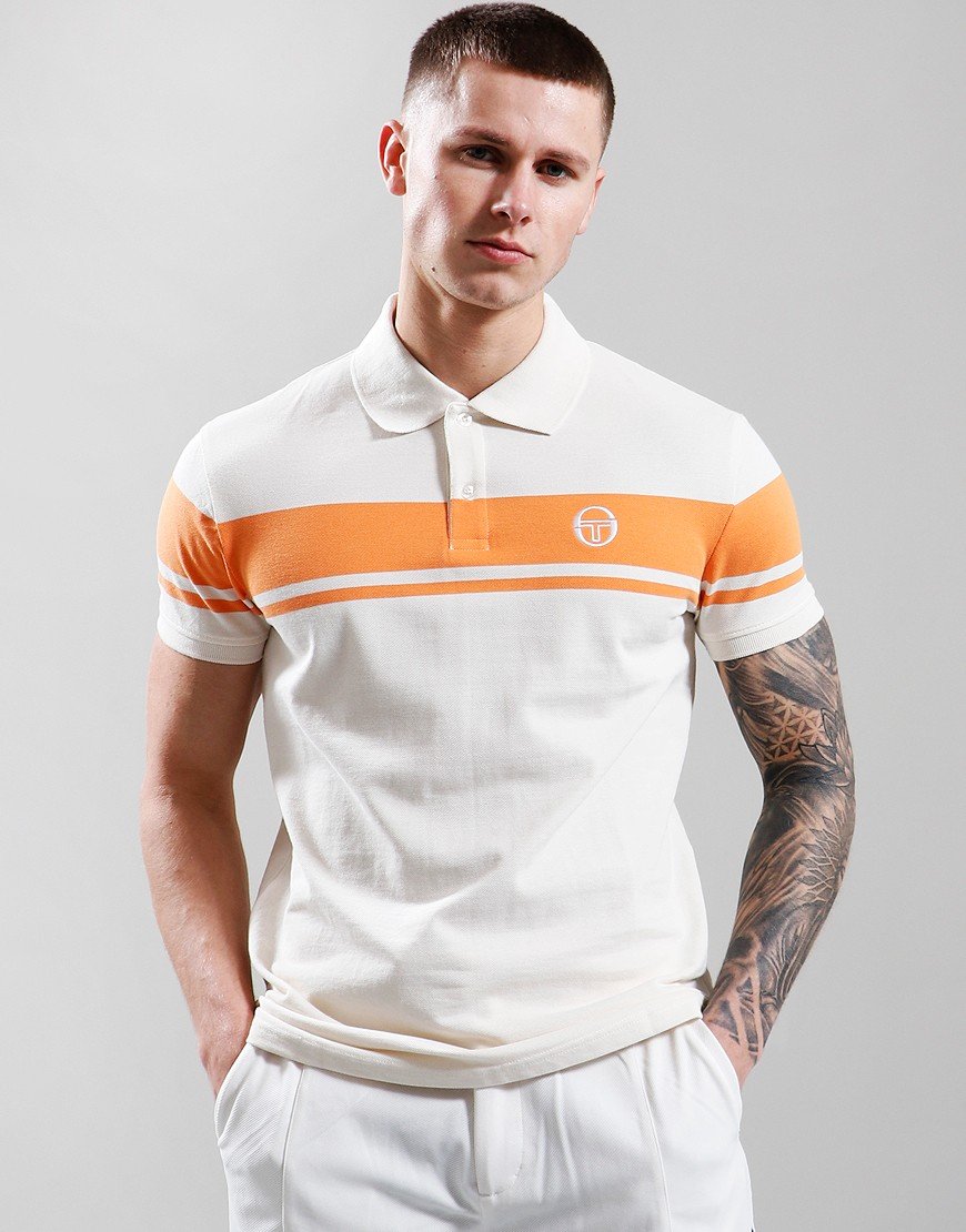 Sergio Tacchini Young Line Polo Shirt Gardenia/Tangerine