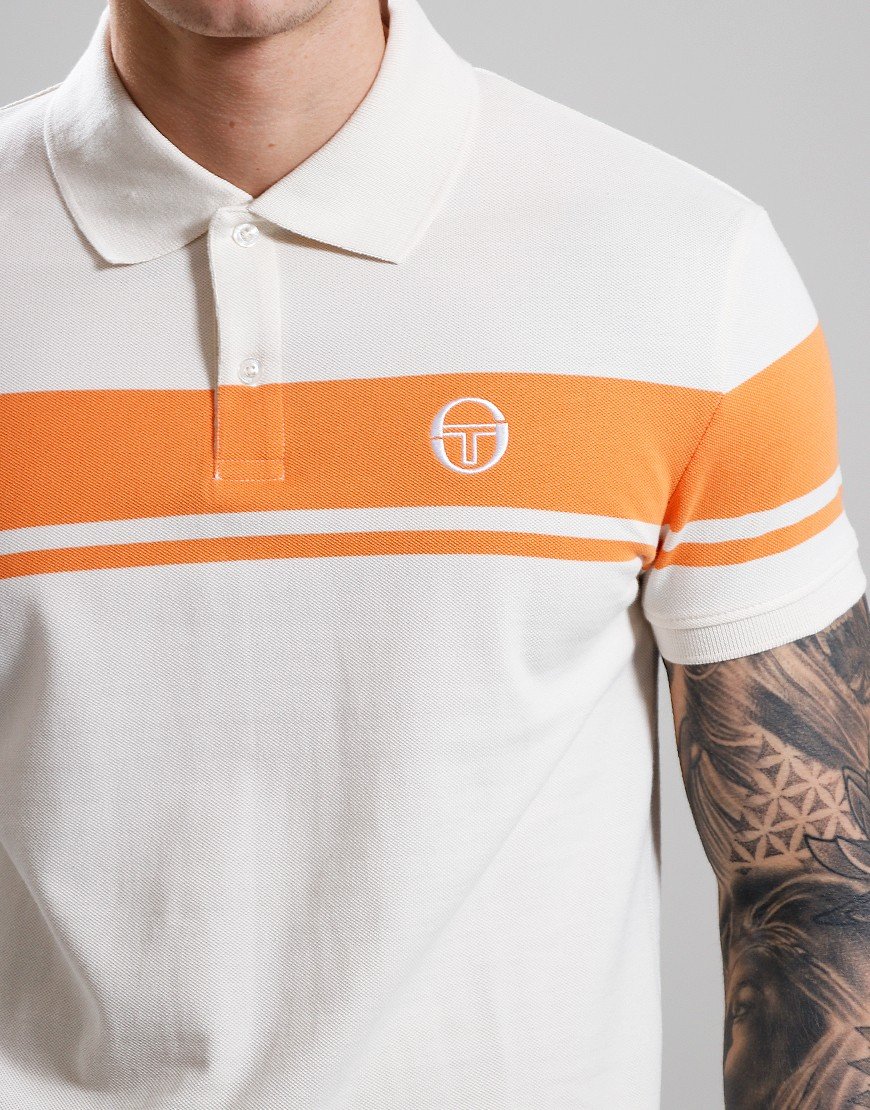 Sergio Tacchini Young Line Polo Shirt Gardenia/Tangerine