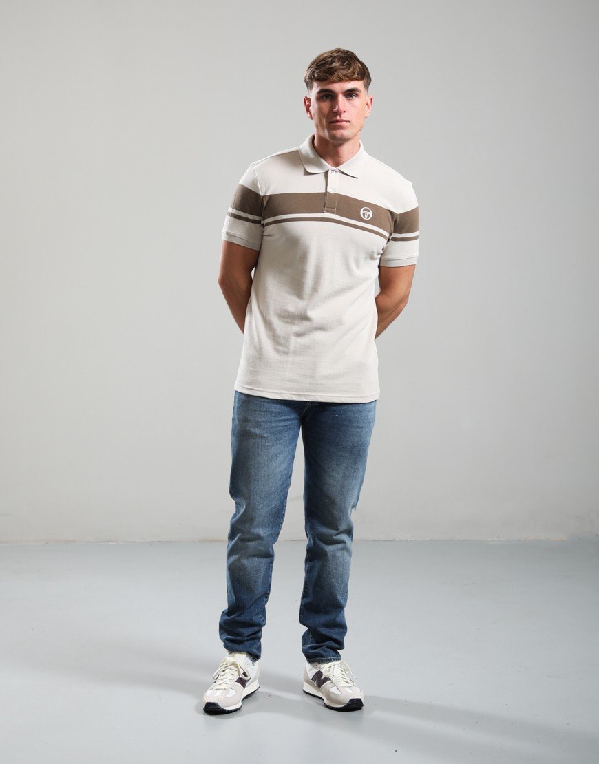 Sergio Tacchini Young Line Polo Shirt Peyote/Shitake/Gardenia