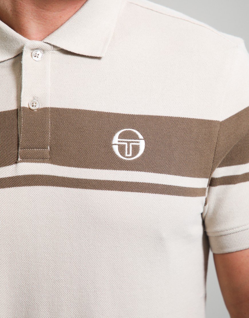 Sergio Tacchini Young Line Polo Shirt Peyote/Shitake/Gardenia