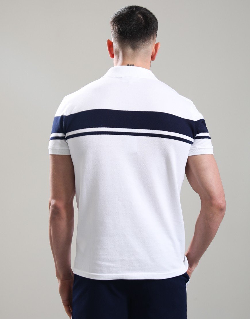 Sergio Tacchini Young Line Polo Shirt White/Maritime Blue