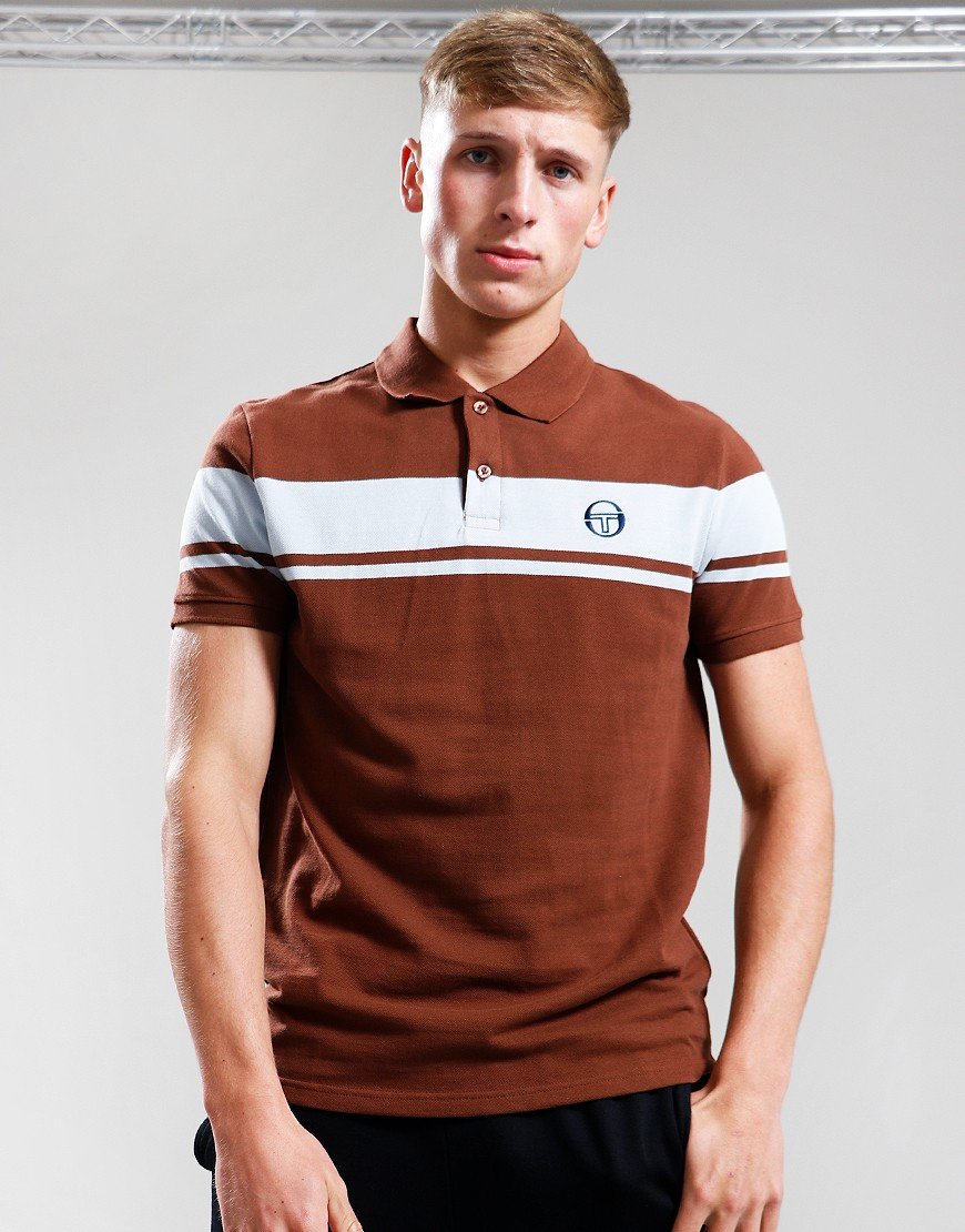 Sergio Tacchini Young Line Polo Shirt Cappuccino/Celestial Blue
