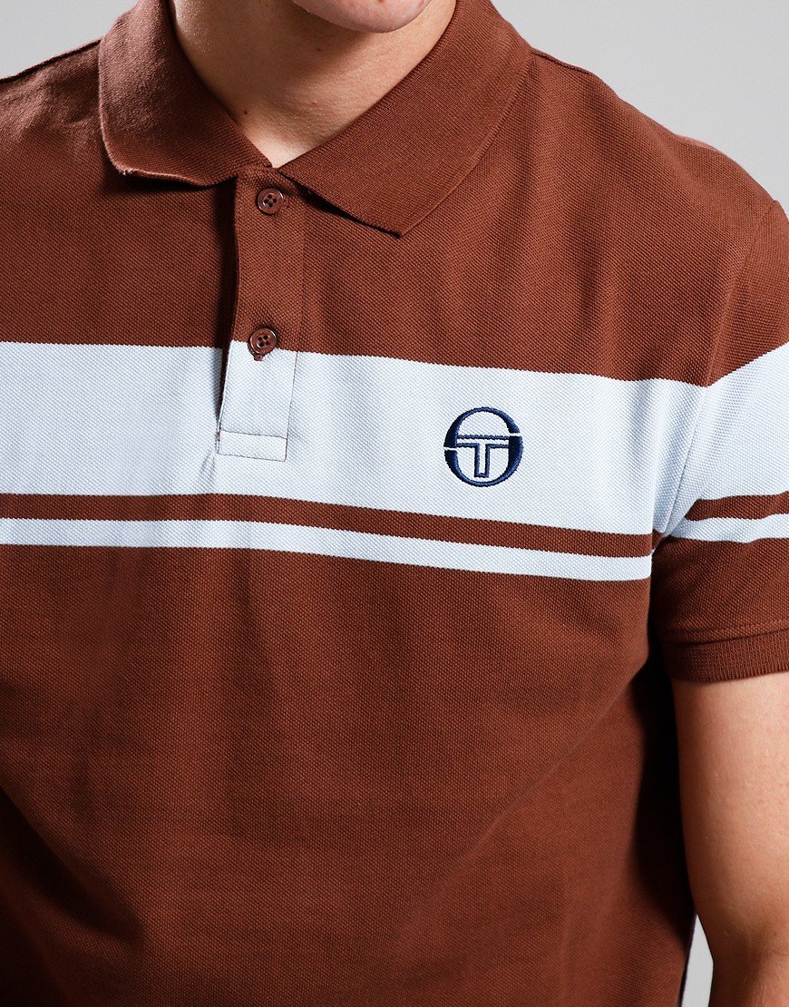 Sergio Tacchini Young Line Polo Shirt Cappuccino/Celestial Blue