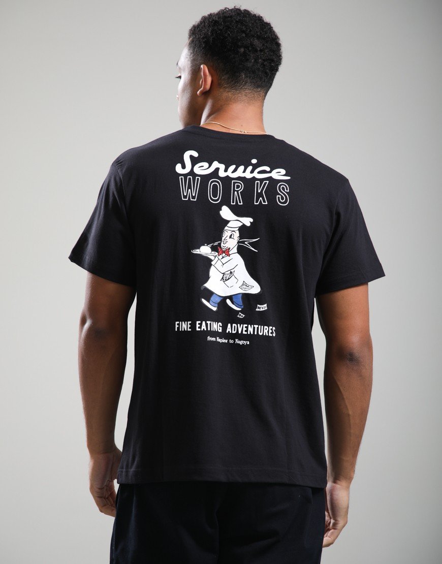 Service Works Eating Adventures T-Shirt Black