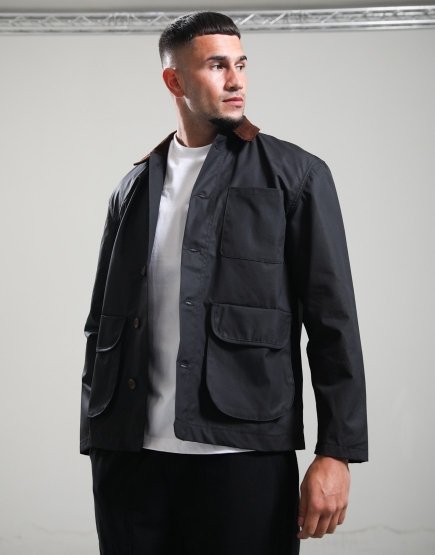 Service Works Waxed Barn Coat Black