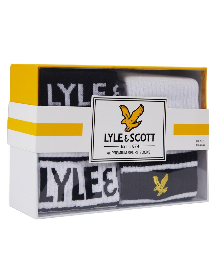 Lyle & Scott Ackley 4 Pack Socks BWGB
