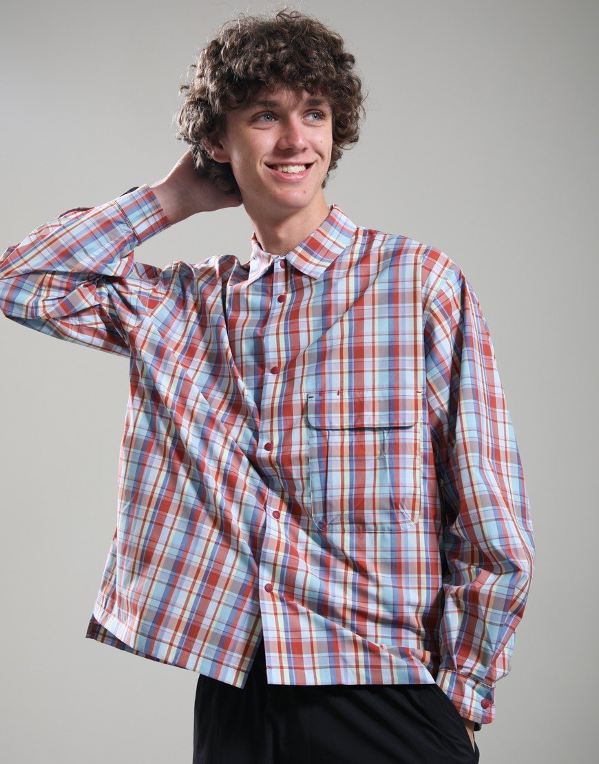 Snow Peak Fade Check Breezy Shirt Red