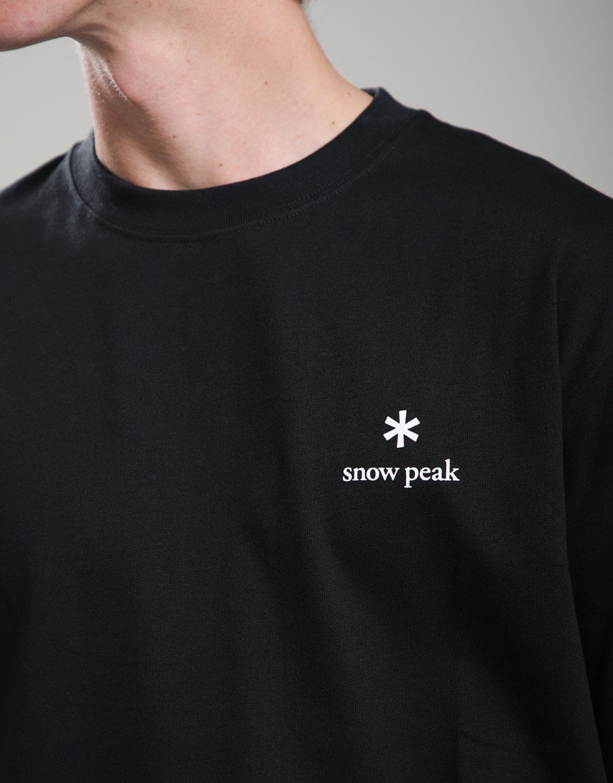 Snow Peak New Standard Logo T-Shirt Black