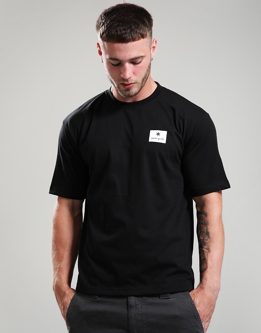 Snow Peak NSD Square Logo T-Shirt Black