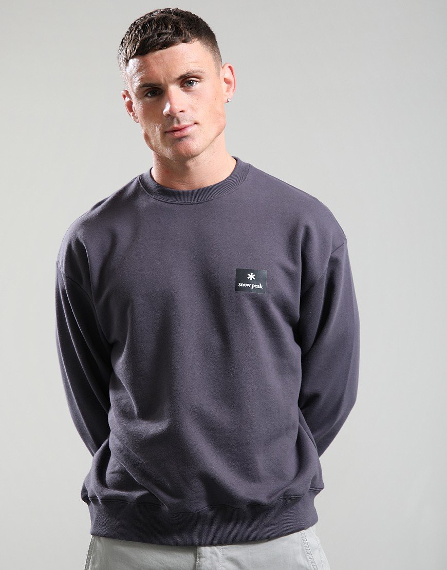 Snow Peak NSD Square Pullover Crew Charcoal