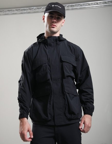 Snow Peak Nylon Double Rip Jacket Black
