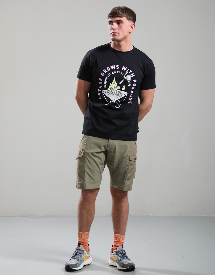 Snow Peak SP Fireplace Dry T-Shirt Black