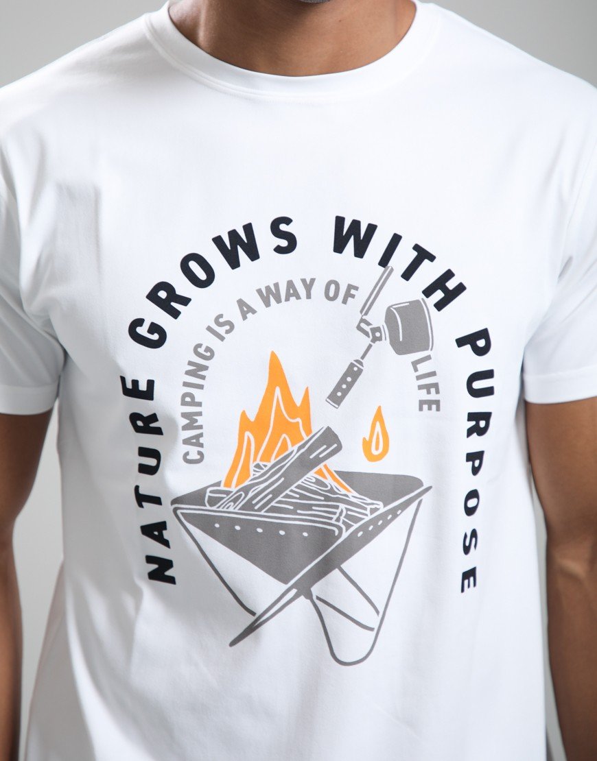 Snow Peak SP Fireplace Dry T-Shirt White