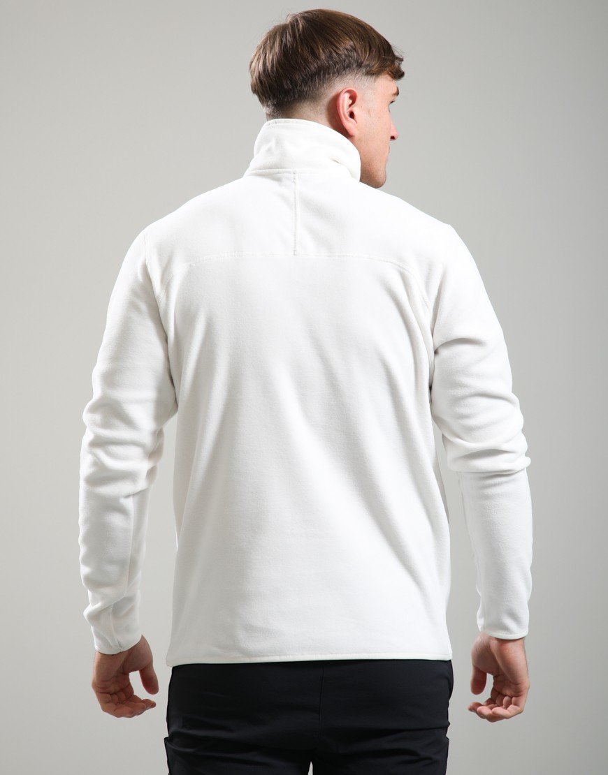The North Face Glacier 1/4 Zip Embroidered Logo Fleece White Dune