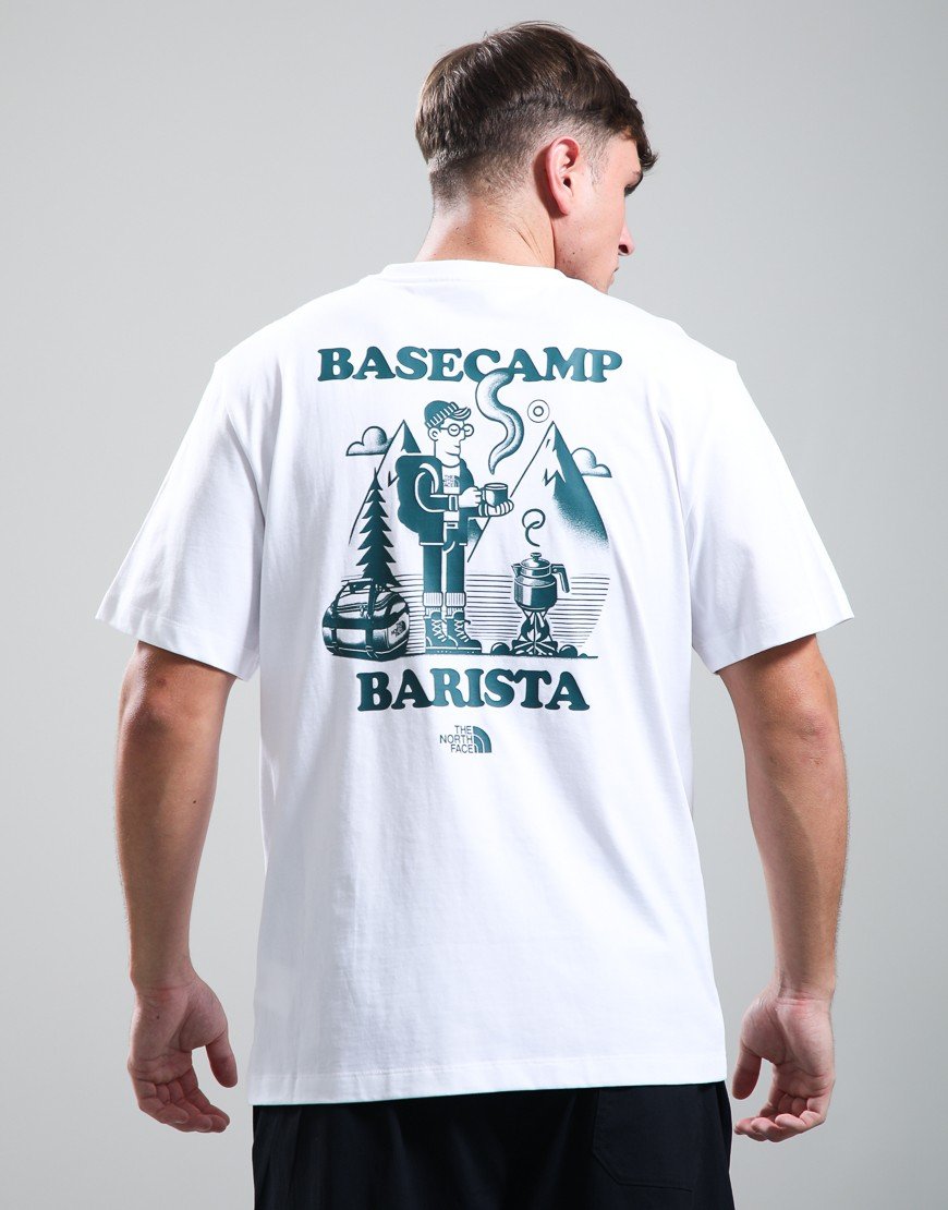 The North Face Basecamp Barista Relaxed Graphic T-Shirt White/Pacific Teal