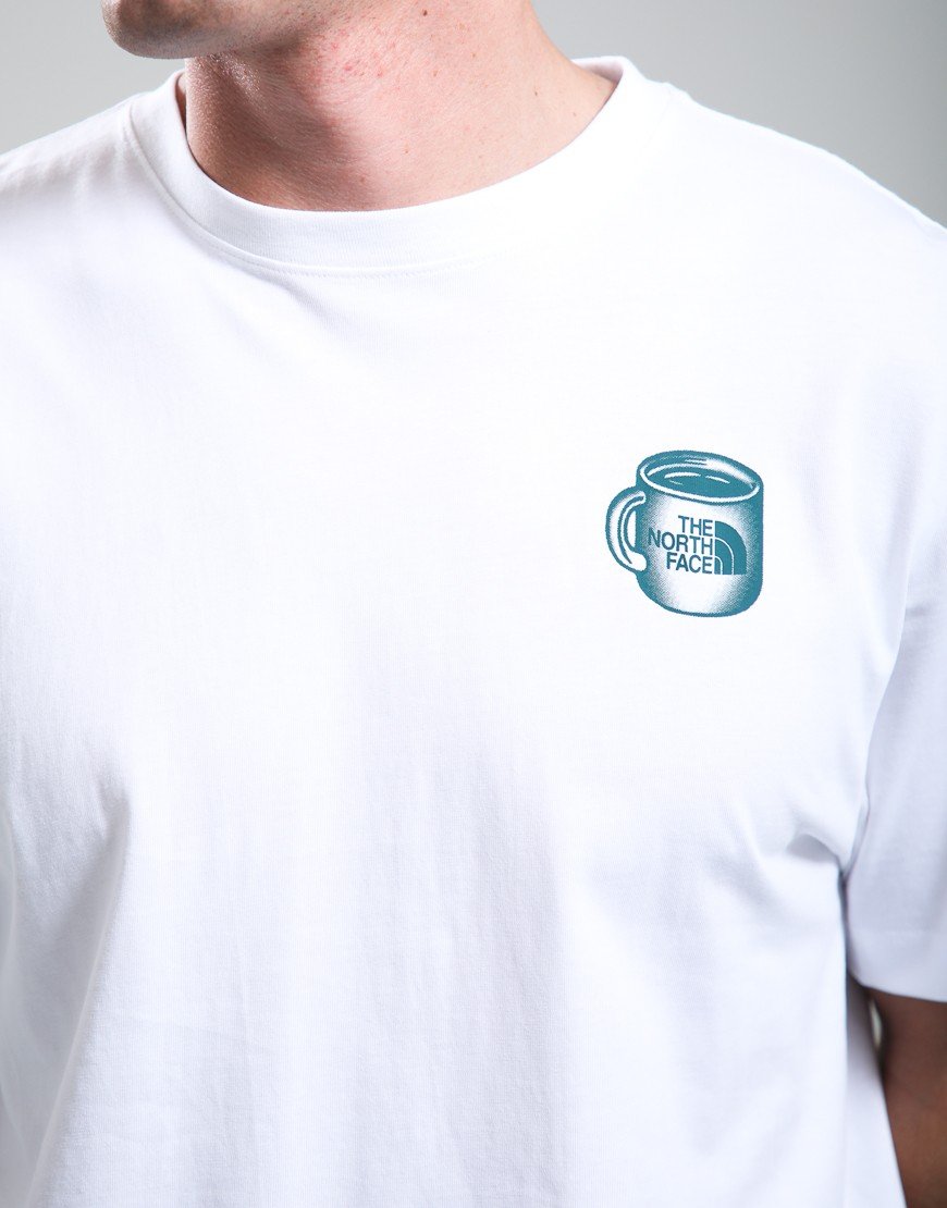 The North Face Basecamp Barista Relaxed Graphic T-Shirt White/Pacific Teal