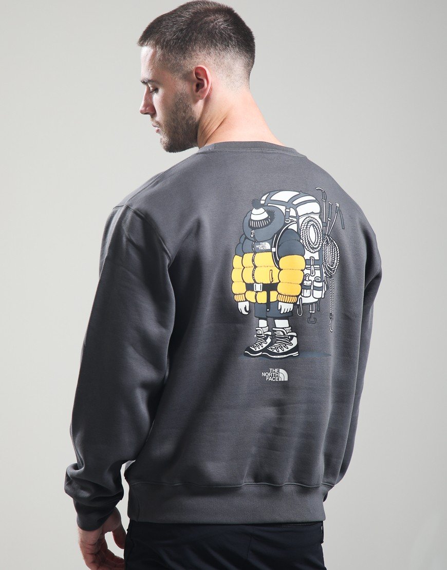 The North Face Gear Up Get Out Graphic Sweat Anthracite Grey