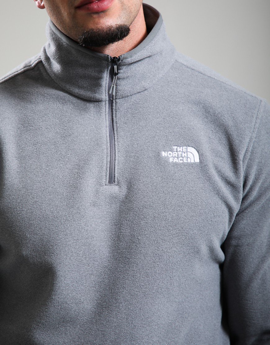 The North Face Glacier 1/4 Zip Fleece Mid Grey Heather