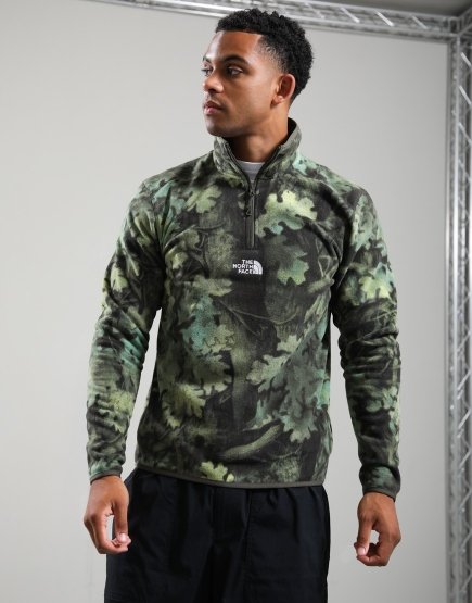 The North Face Glacier 1/4 Zip Fleece New Taupe Green Yosemite