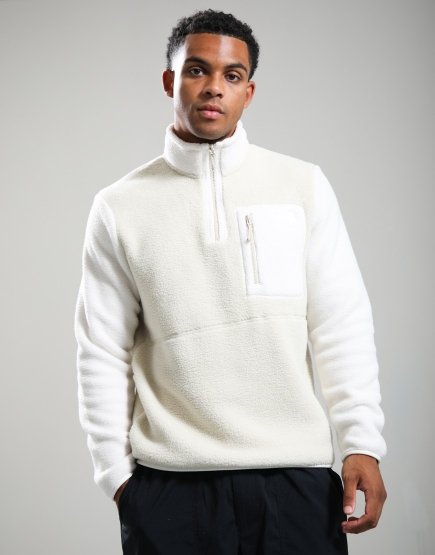 The North Face Yumiori 1/4 Zip Fleece Jacket Desert Stone/White Dune