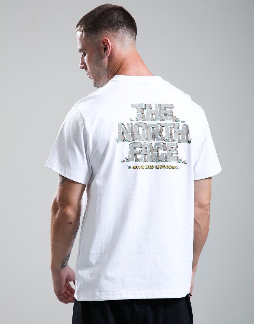 The North Face Stone Logo Relaxed Graphic T-Shirt White