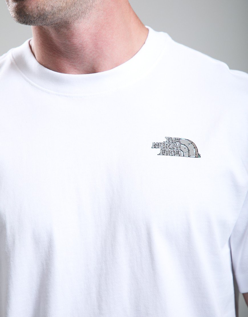 The North Face Stone Logo Relaxed Graphic T-Shirt White