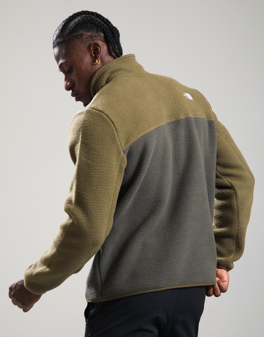 The North Face Yumiori 1/4 Zip Fleece Jacket New Taupe Green/Caraway
