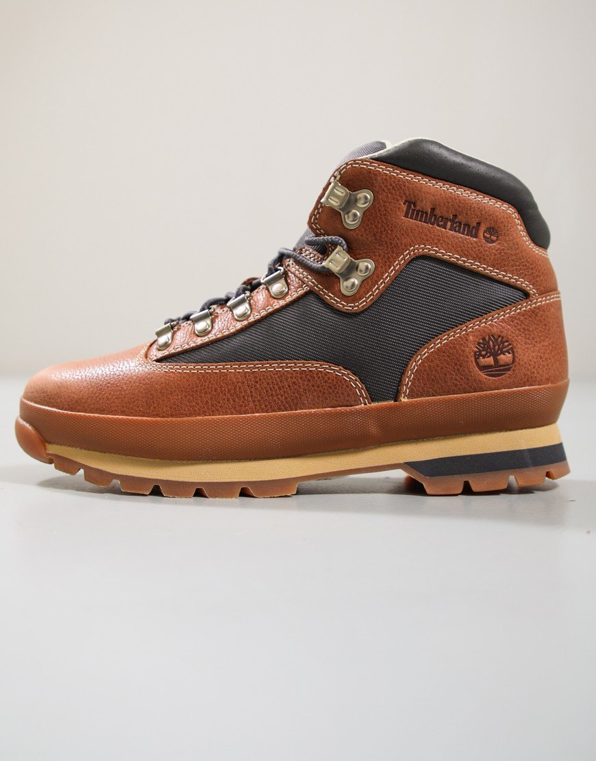 Timberland Euro Hiker Boots Rust Full Grain W Dk Gray