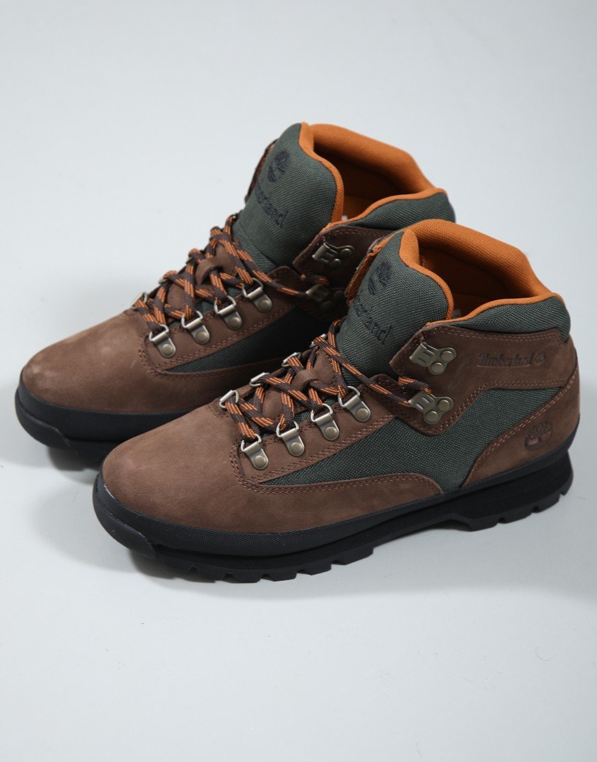 Timberland Euro Hiker Mid Lace Boots Dark Brown