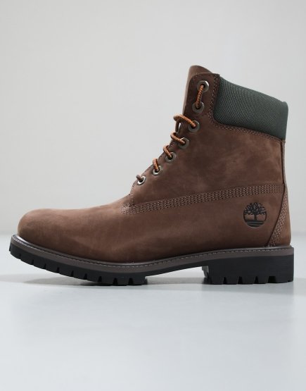 Timberland Heritage 6 Inch Waterproof Boots Dark Brown Newbuck/Gold