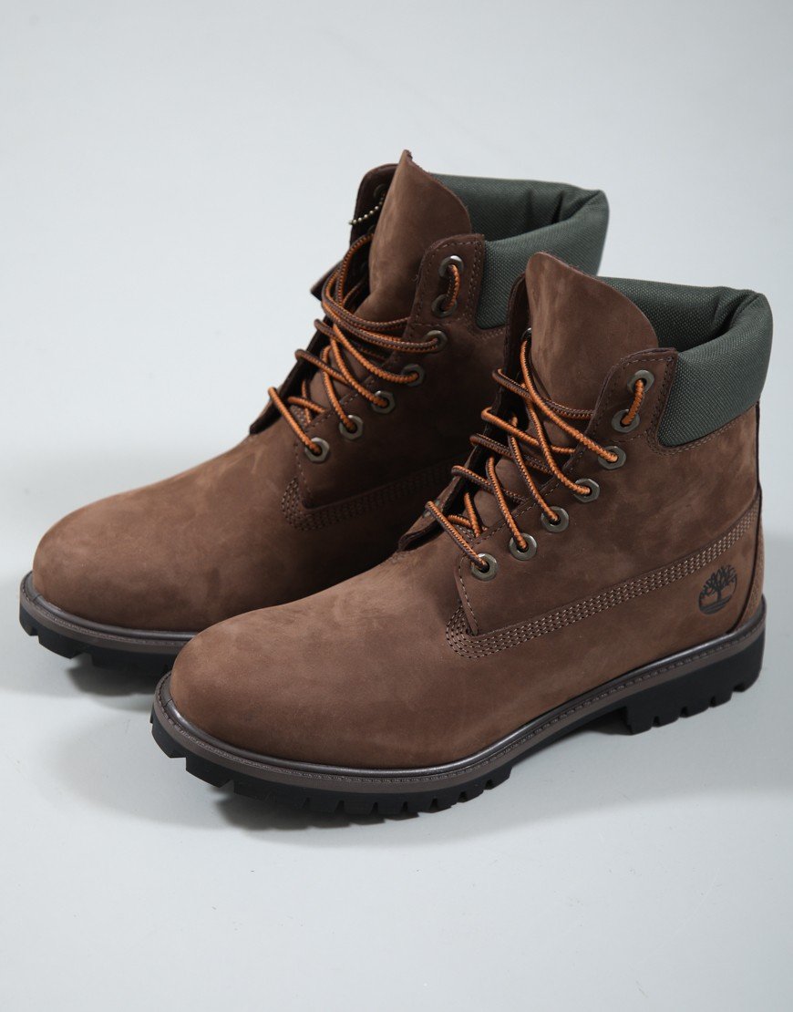 Timberland Heritage 6 Inch Waterproof Boots Dark Brown Newbuck/Gold
