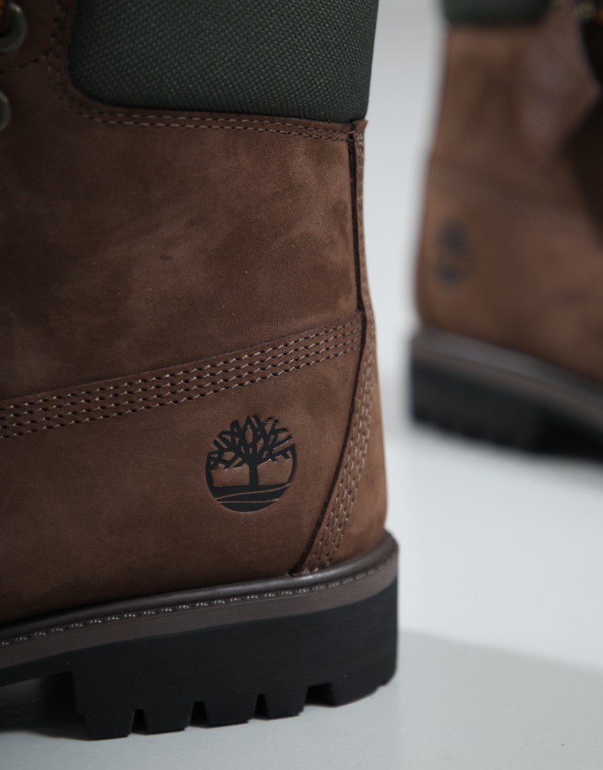 Timberland Heritage 6 Inch Waterproof Boots Dark Brown Newbuck/Gold