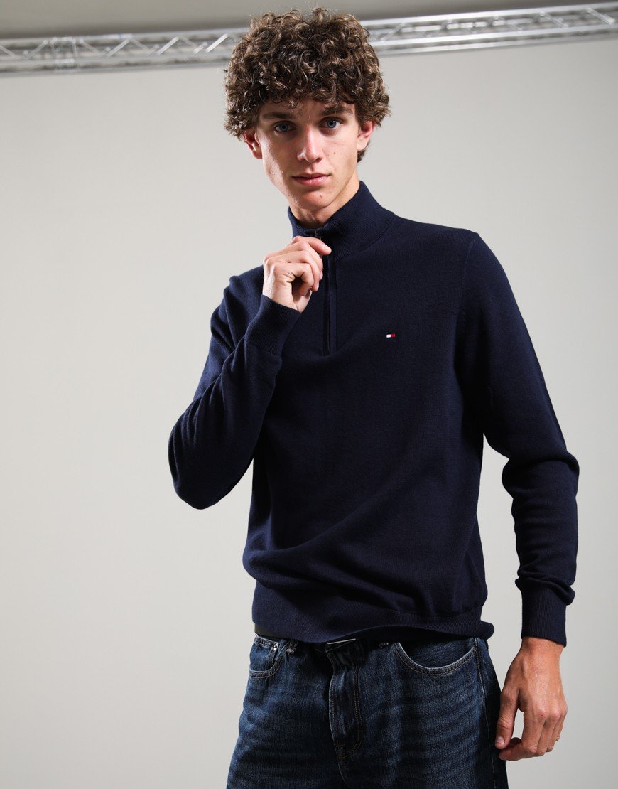 Tommy Hilfiger Cashmere Zip Sweat Desert Sky