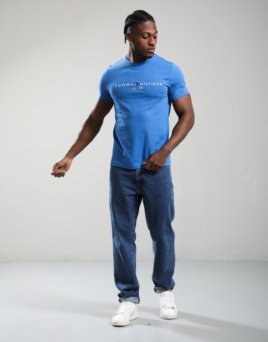 Tommy Hilfiger Logo T-Shirt Blue Orbit