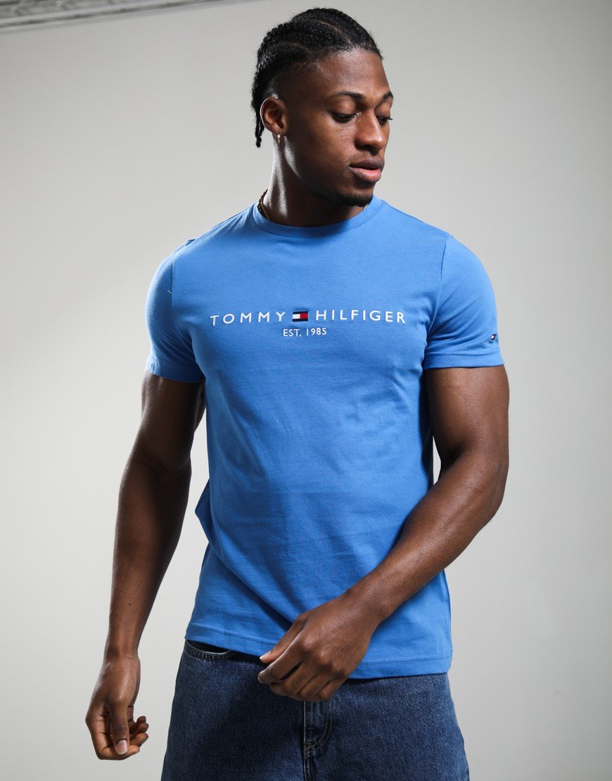 Tommy Hilfiger Logo T-Shirt Blue Orbit
